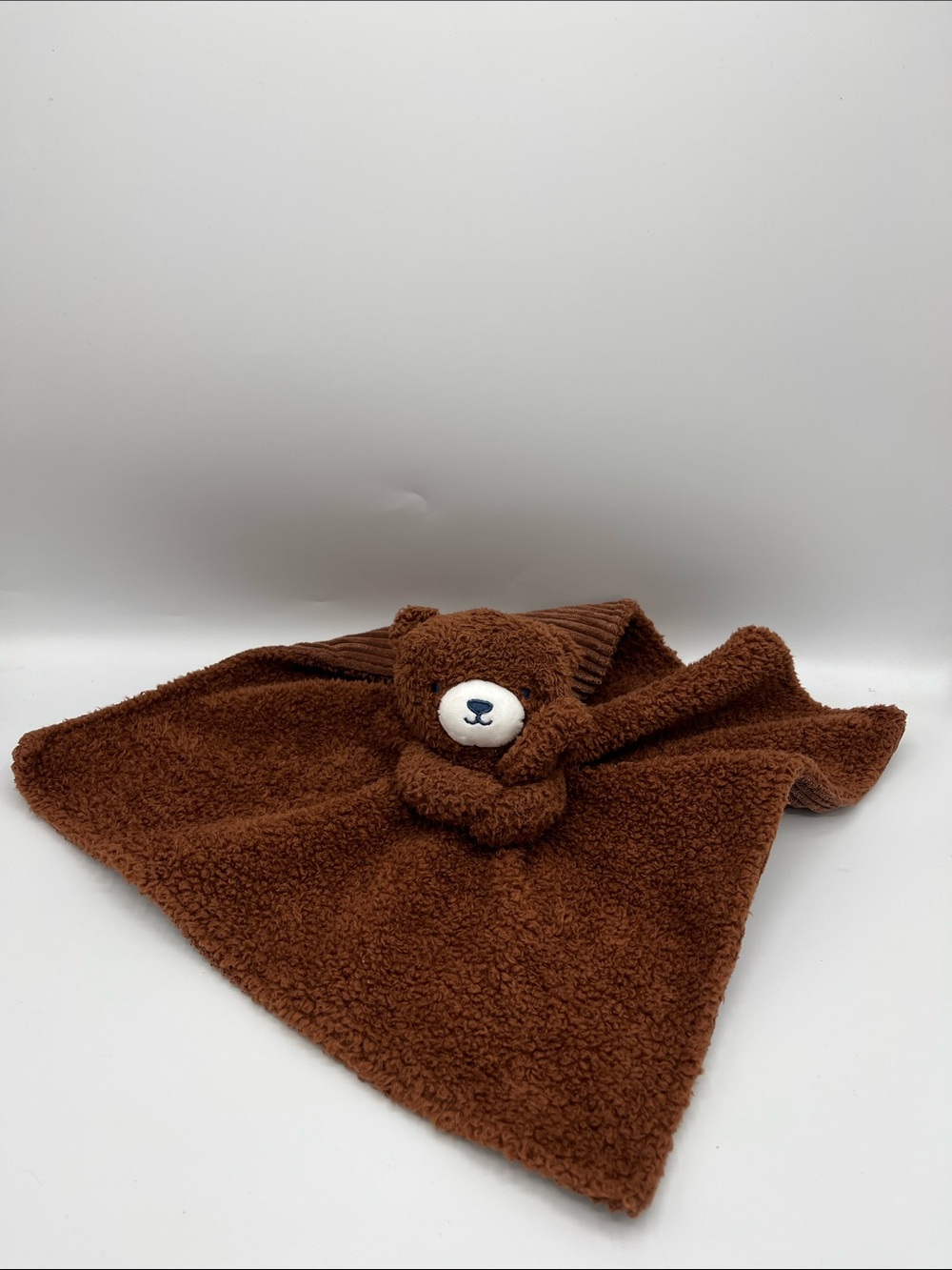 Carters Just One You Brown Bear Security Blanket Baby Plush Lovey Corduroy